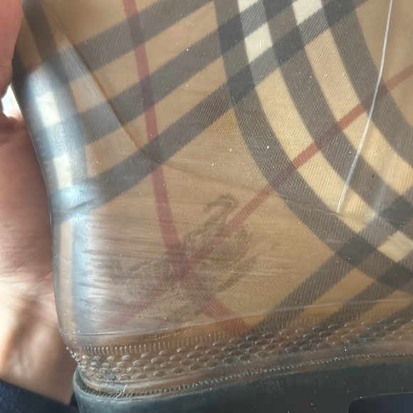 Burberry Rubber Rain Boots House Check Pattern Size 8.5 US/40 Euro/6.5 UK - Picture 7 of 10